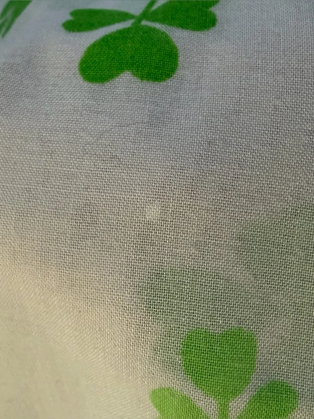 Vintage Anne Klein Burlington Standard Pillowcase Green Shamrock Clover Scallop